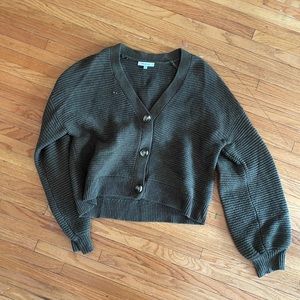 Madewell olive green cardigan!